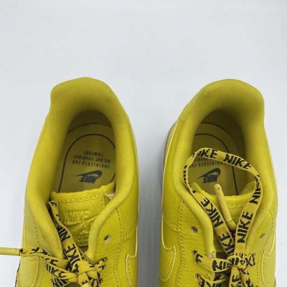 NIKE Women's Air Force 1 Low SE Premium OVERBRANDING in BRIGHT CITRON sz  9-VGUC - Picture 5 of 15